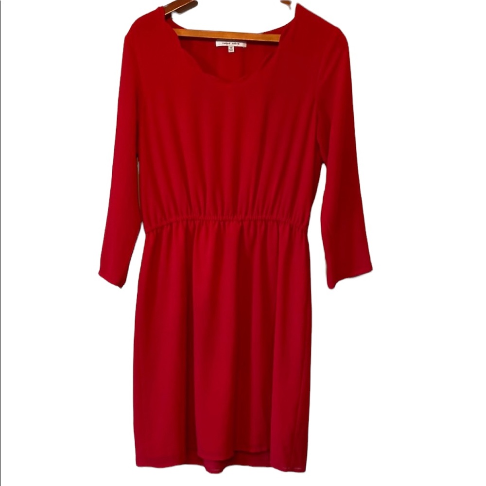 Naked Zebra Red Scalloped Dress